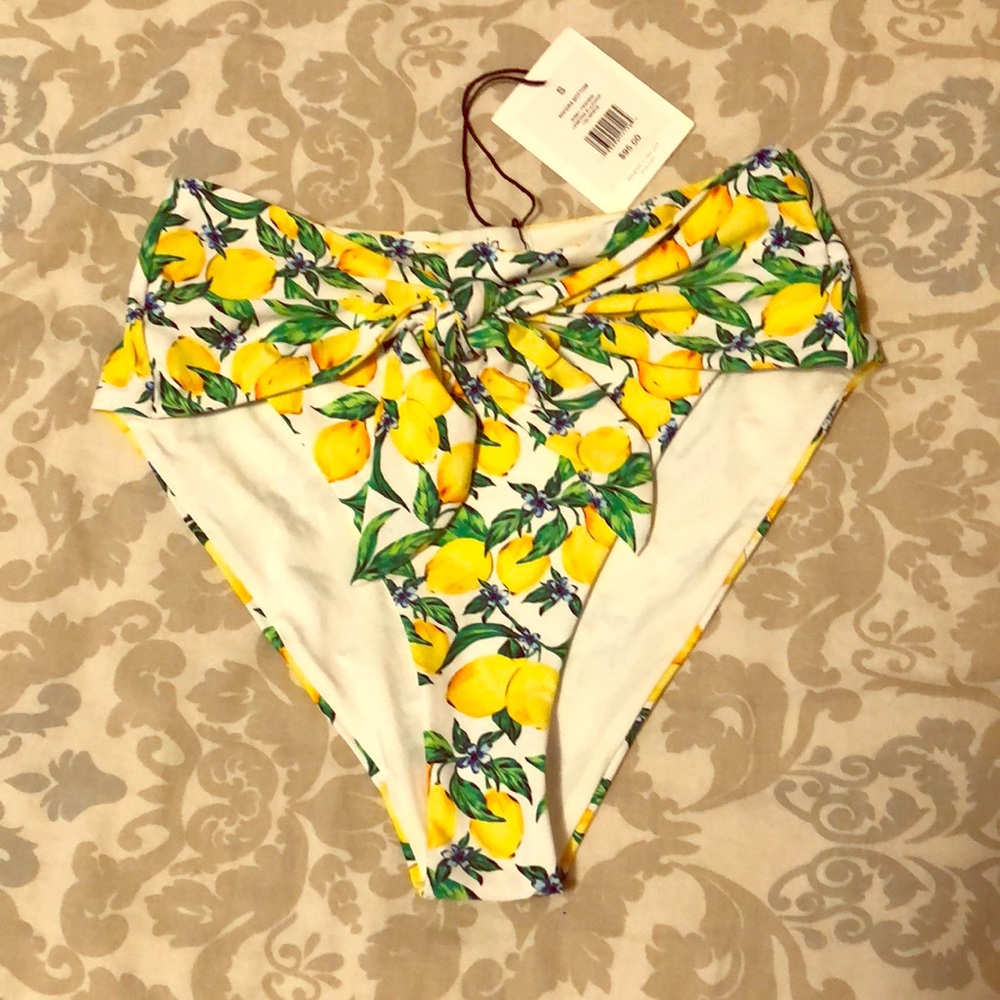 High-waisted bathing suit bottoms